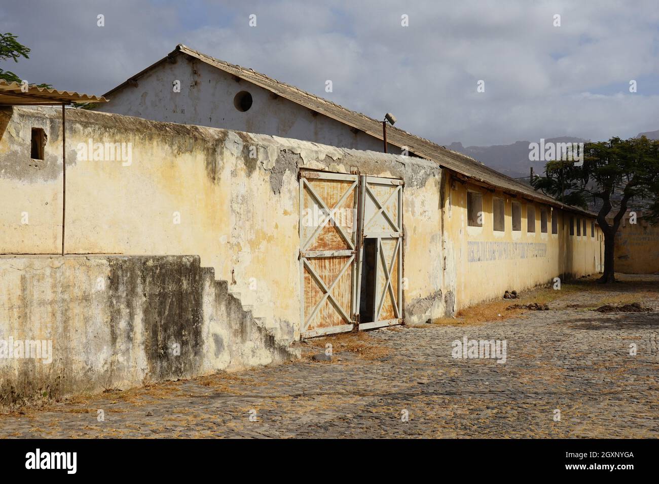 Prisoners' accommodation, Tarrafal concentration camp, Santiago Island, Republic of Cape Verde Stock Photo