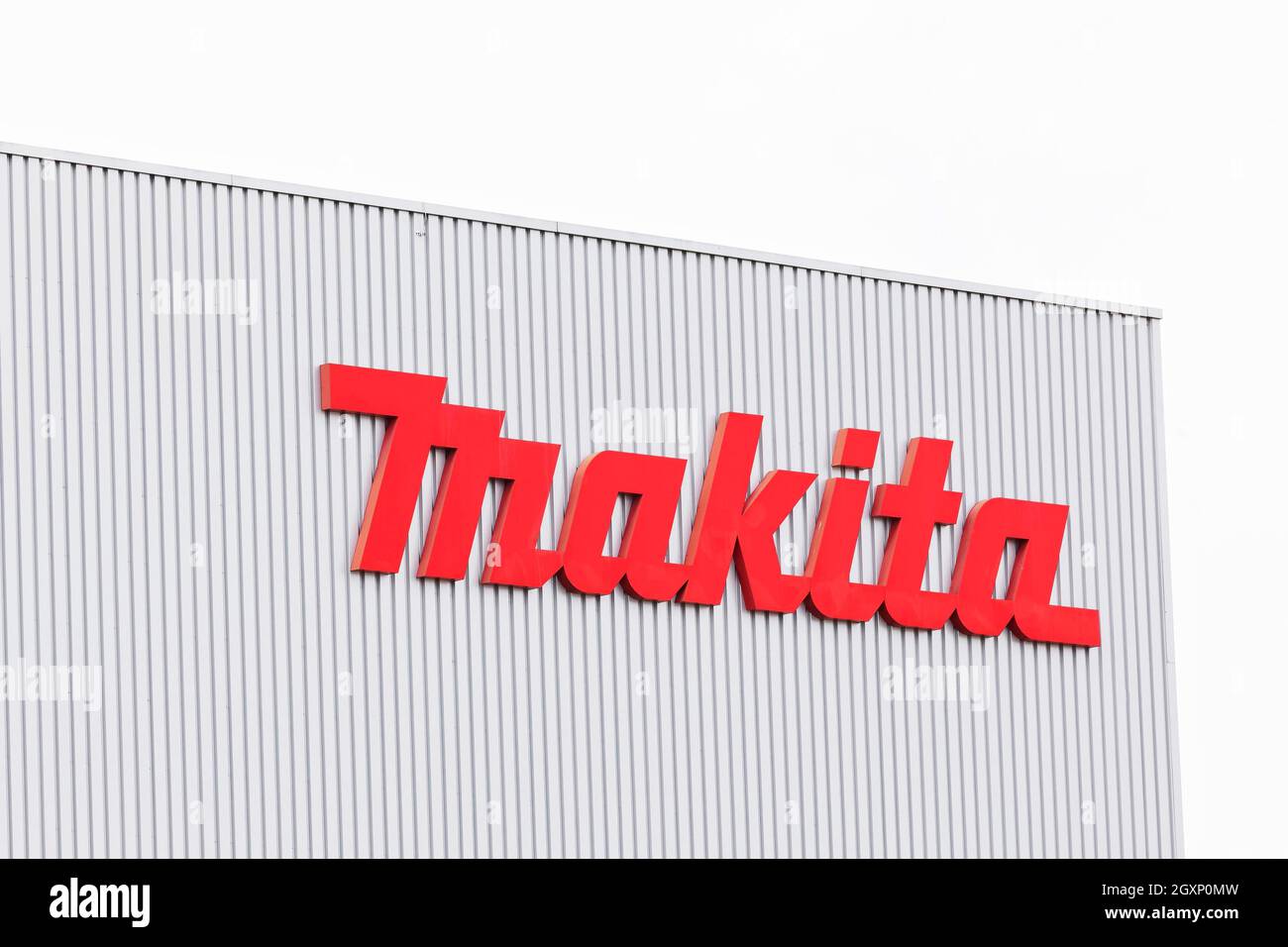 Makita, logo on logistics centre, manufacturer of power tools, Ratingen,  North Rhine-Westphalia, Germany Stock Photo - Alamy