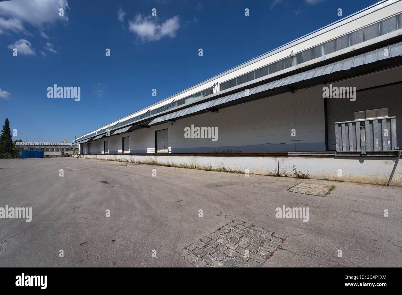 Warehouses and dispatch halls, Munich, Upper Bavaria, Bavaria, Germany Stock Photo