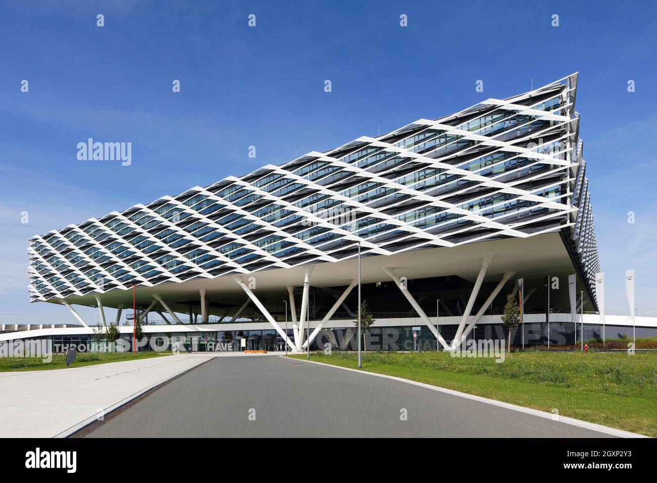 Modernity, architecture, Adidas AG office building, World of Sports Arena,  Through sport we have the power to change lives, Herzogenaurach, Middle  Stock Photo - Alamy