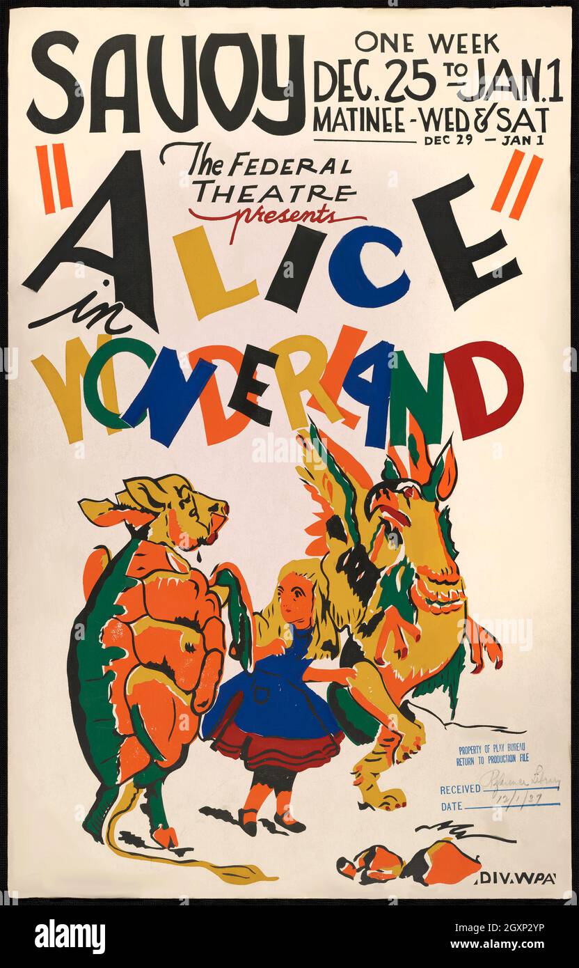 WPA Alice in Wonderland Stock Photo
