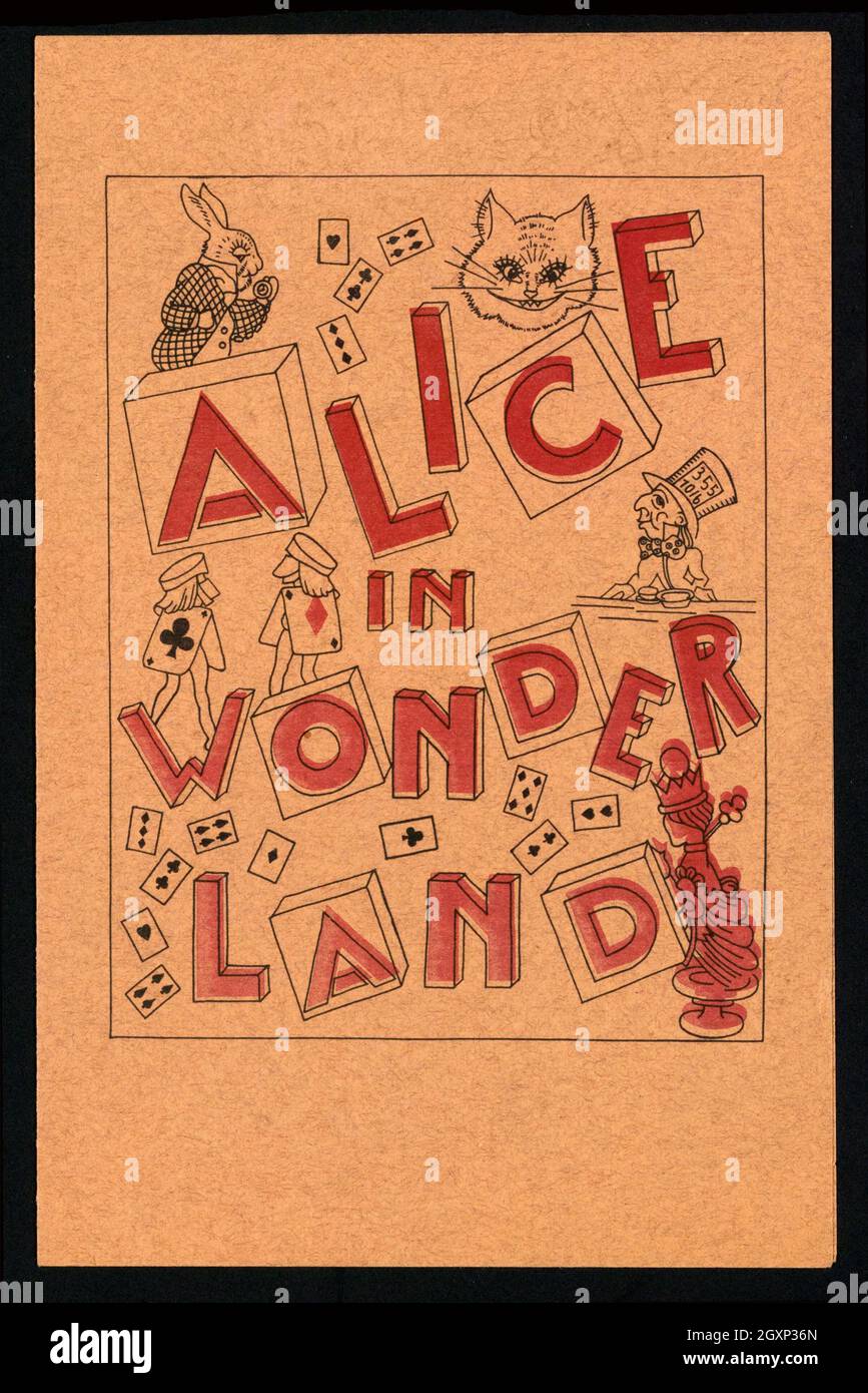 Alice in Wonderland Playbill Stock Photo