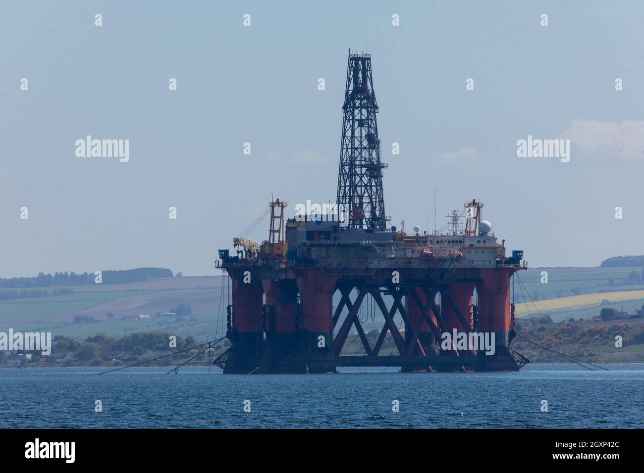 Oil rig, Firth of Moray, Scotland, United Kingdom Stock Photo
