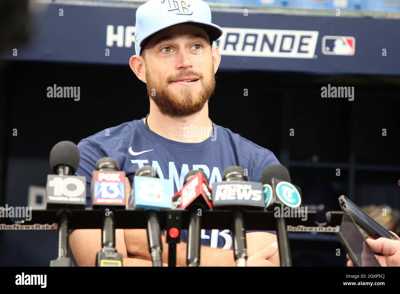 St. Petersburg, FL. USA; Tampa Bay Rays second baseman Brandon Lowe (8
