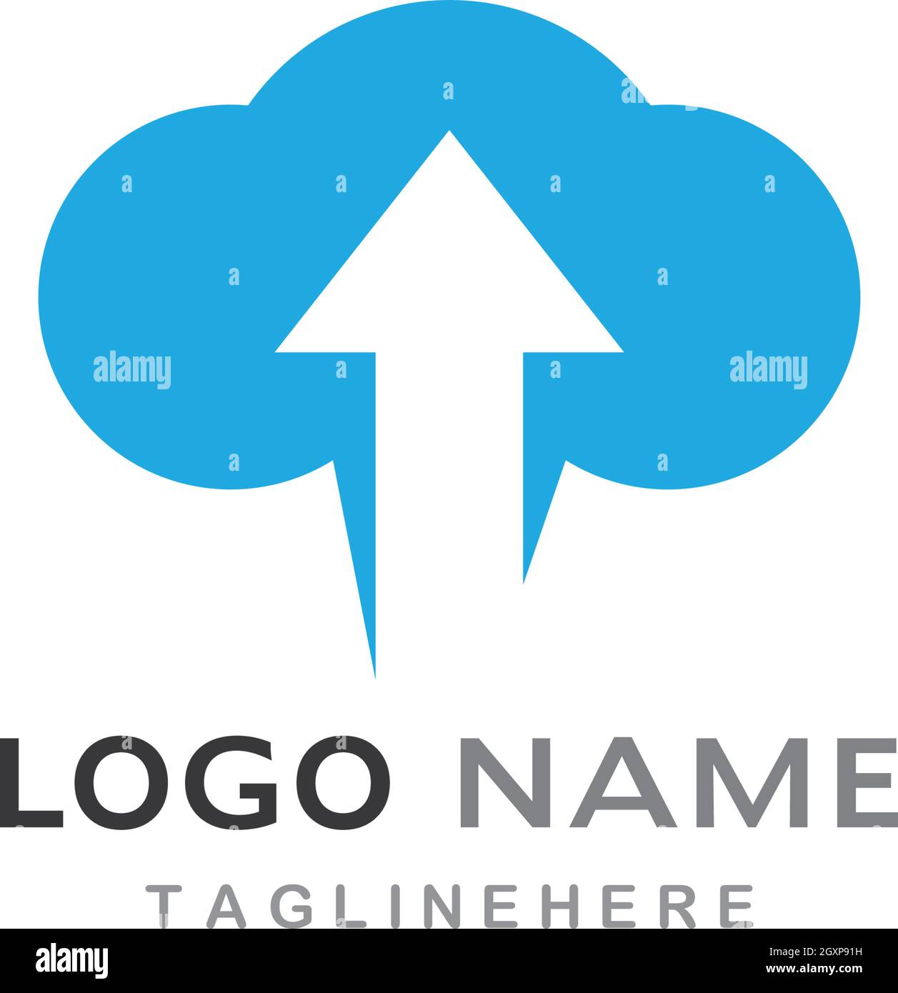 cloud technology vector logo template design vector Stock Vector Image ...