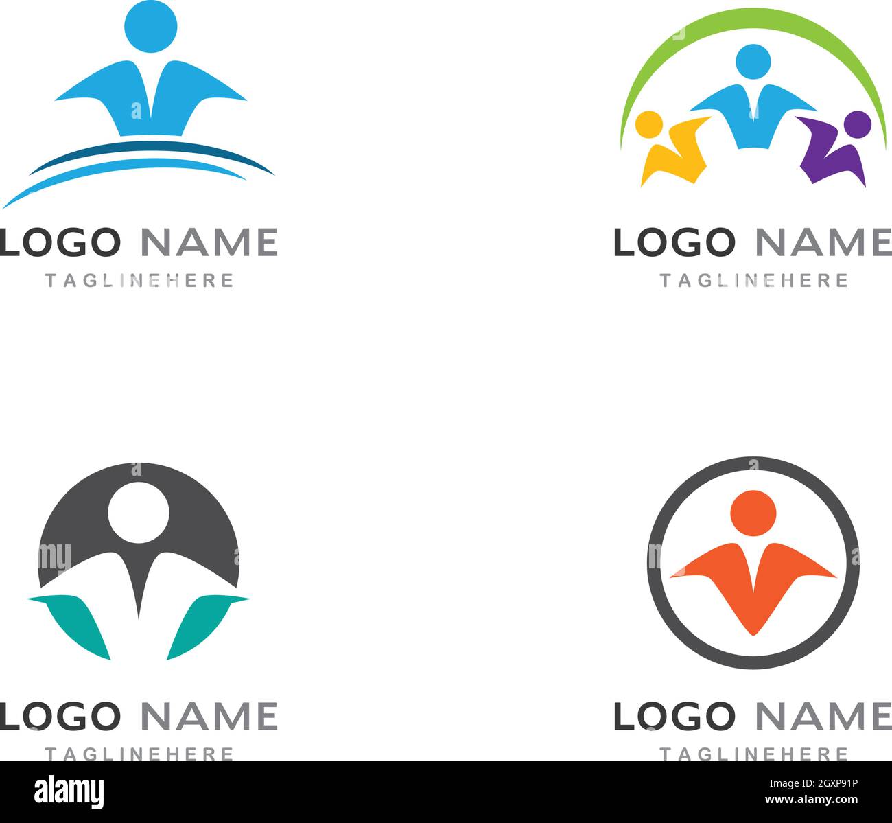 success people logo vector icon template Stock Vector Image & Art - Alamy