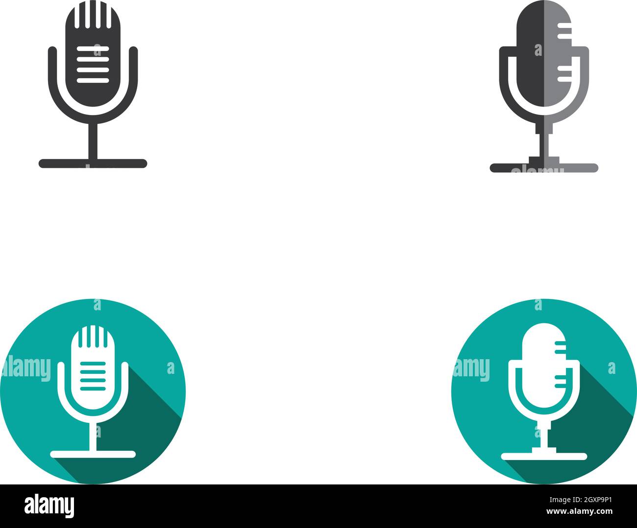 microphone icon vector template Stock Vector Image & Art - Alamy