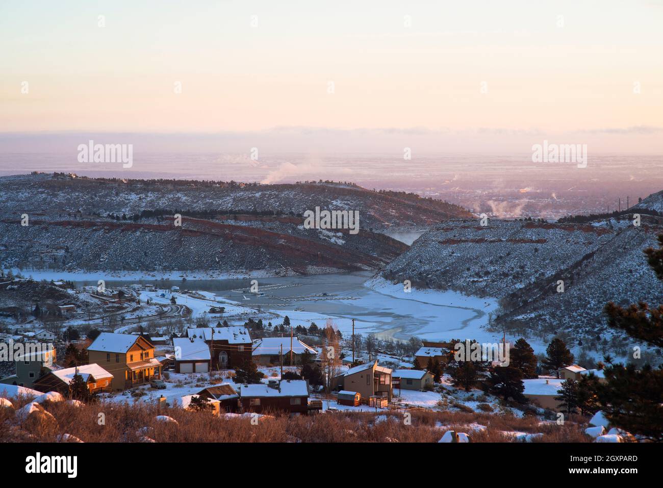 Horsetooth lake, Fort Collins Colorado. Stock Photo