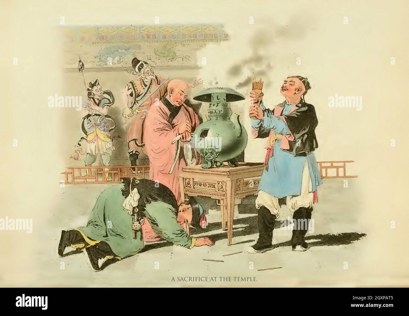 A Sacrifice At The Temple Stock Photo Alamy