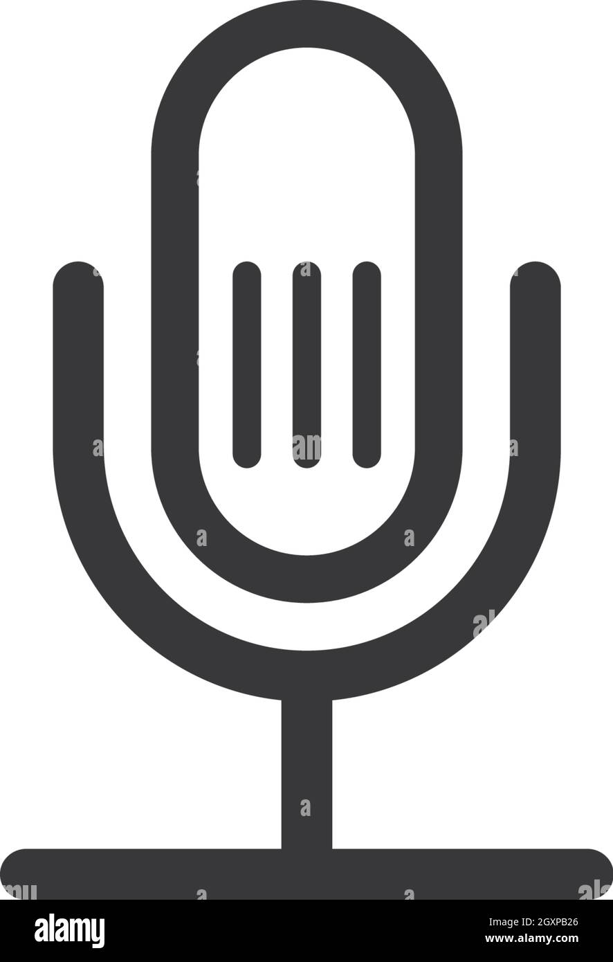 microphone icon vector template Stock Vector Image & Art - Alamy