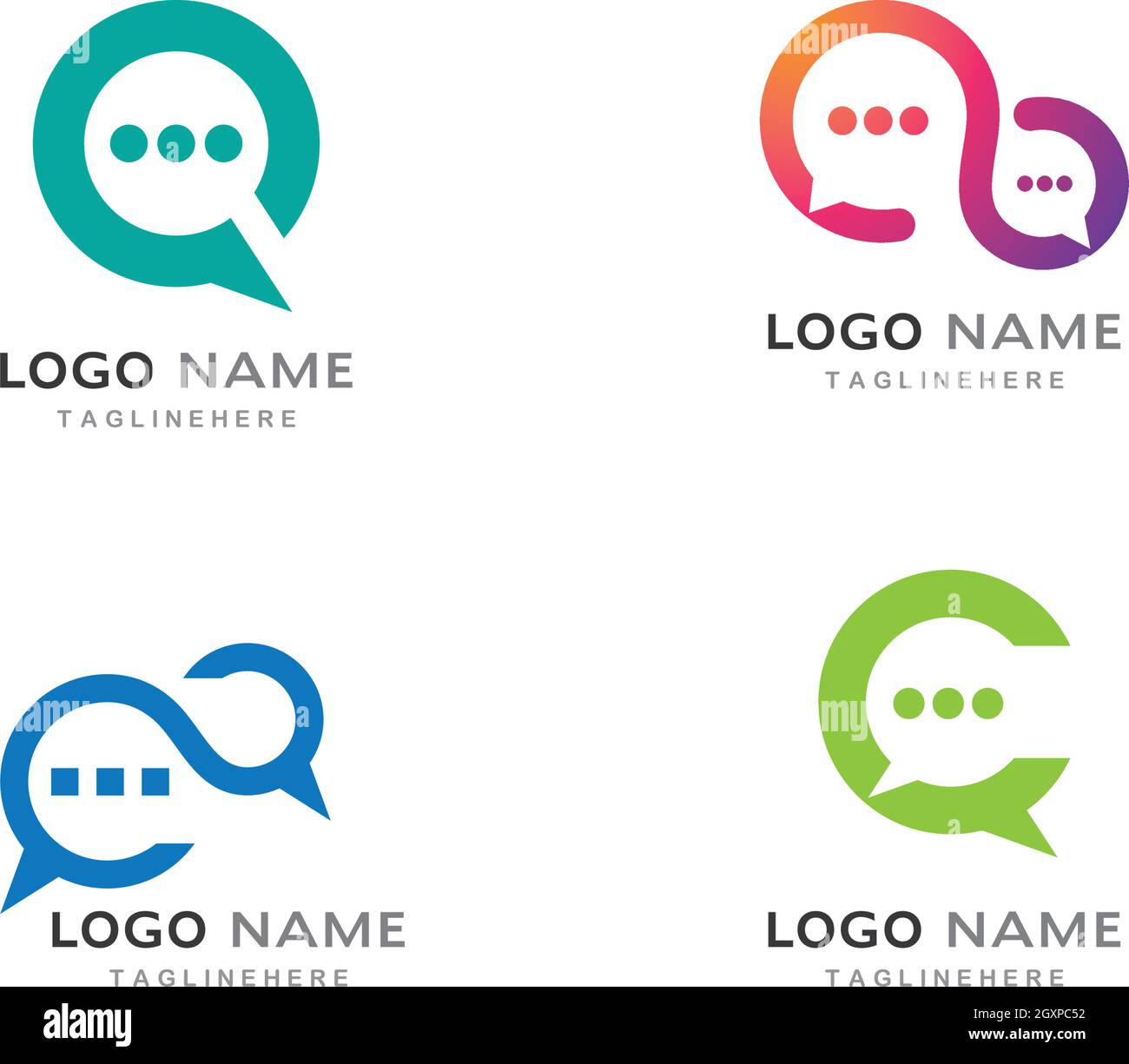 Speech bubble icon Logo template vector illustration Stock Vector Image ...