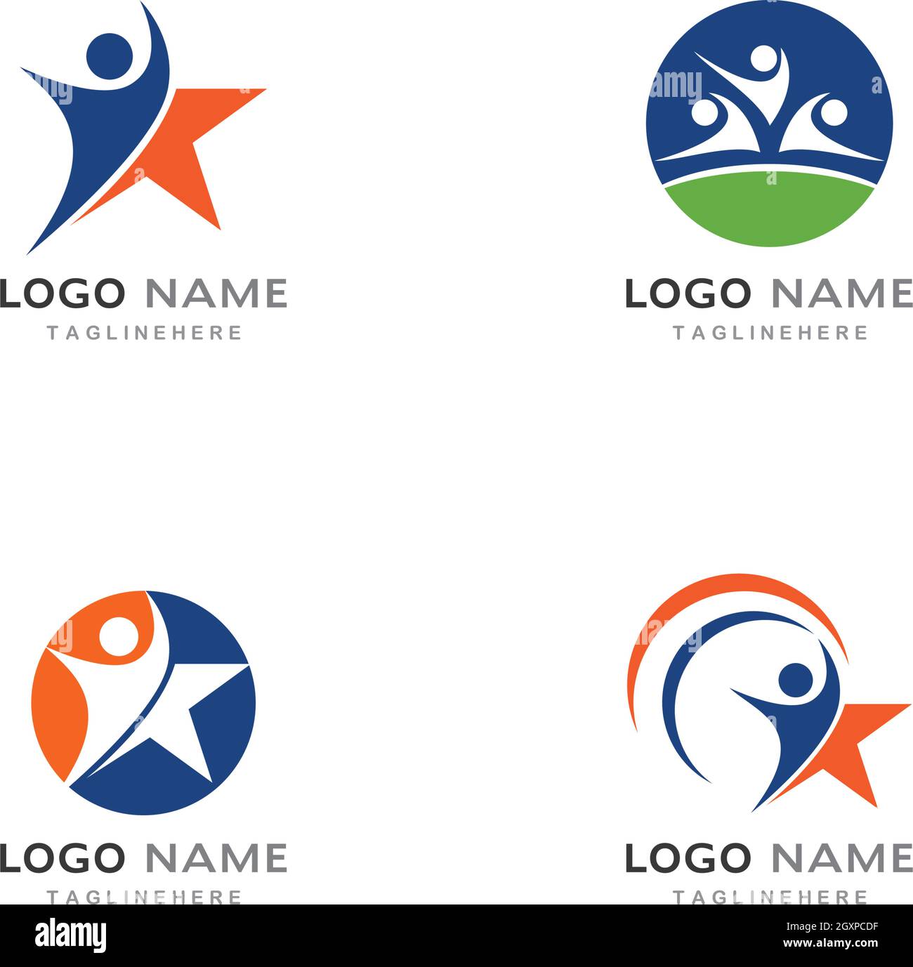 success people logo vector icon template Stock Vector Image & Art - Alamy