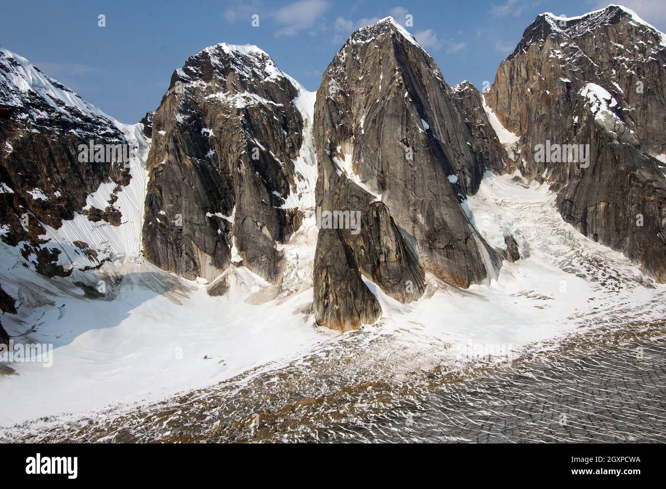 Granite rock formations at Denali National Park and Preserve, Alaska, USA Stock Photo