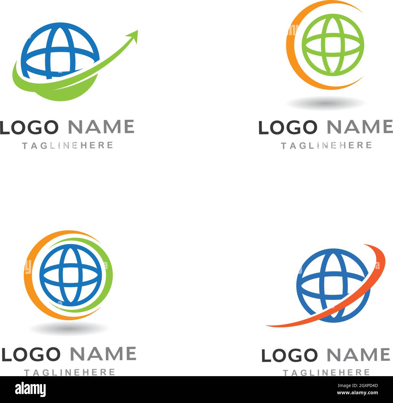 globe ilustration logo vector template Stock Vector Image & Art - Alamy