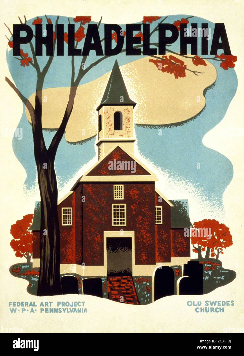 Philadelphia Old Swedes Church Stock Photo