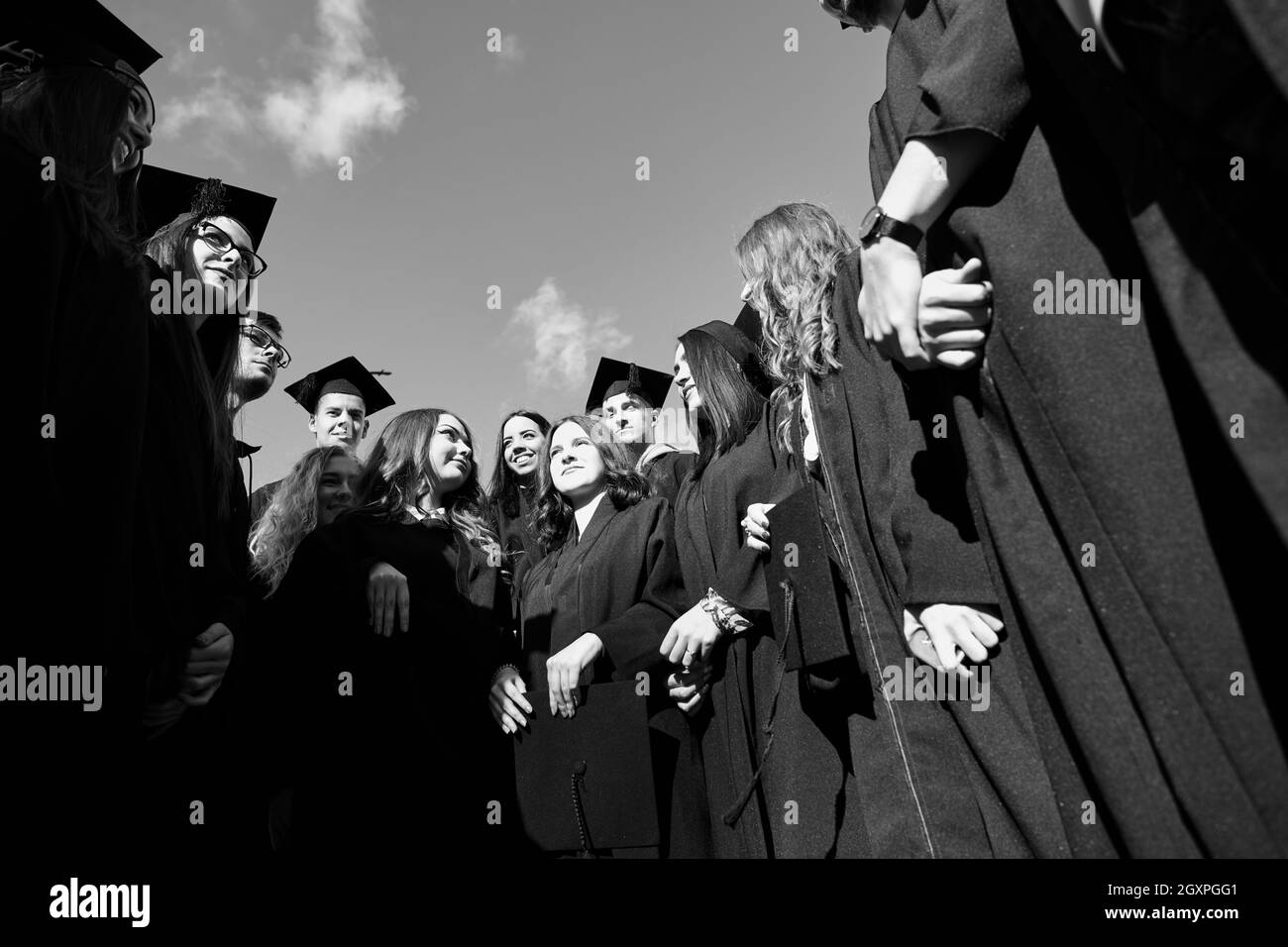 University graduates certificate Black and White Stock Photos & Images ...