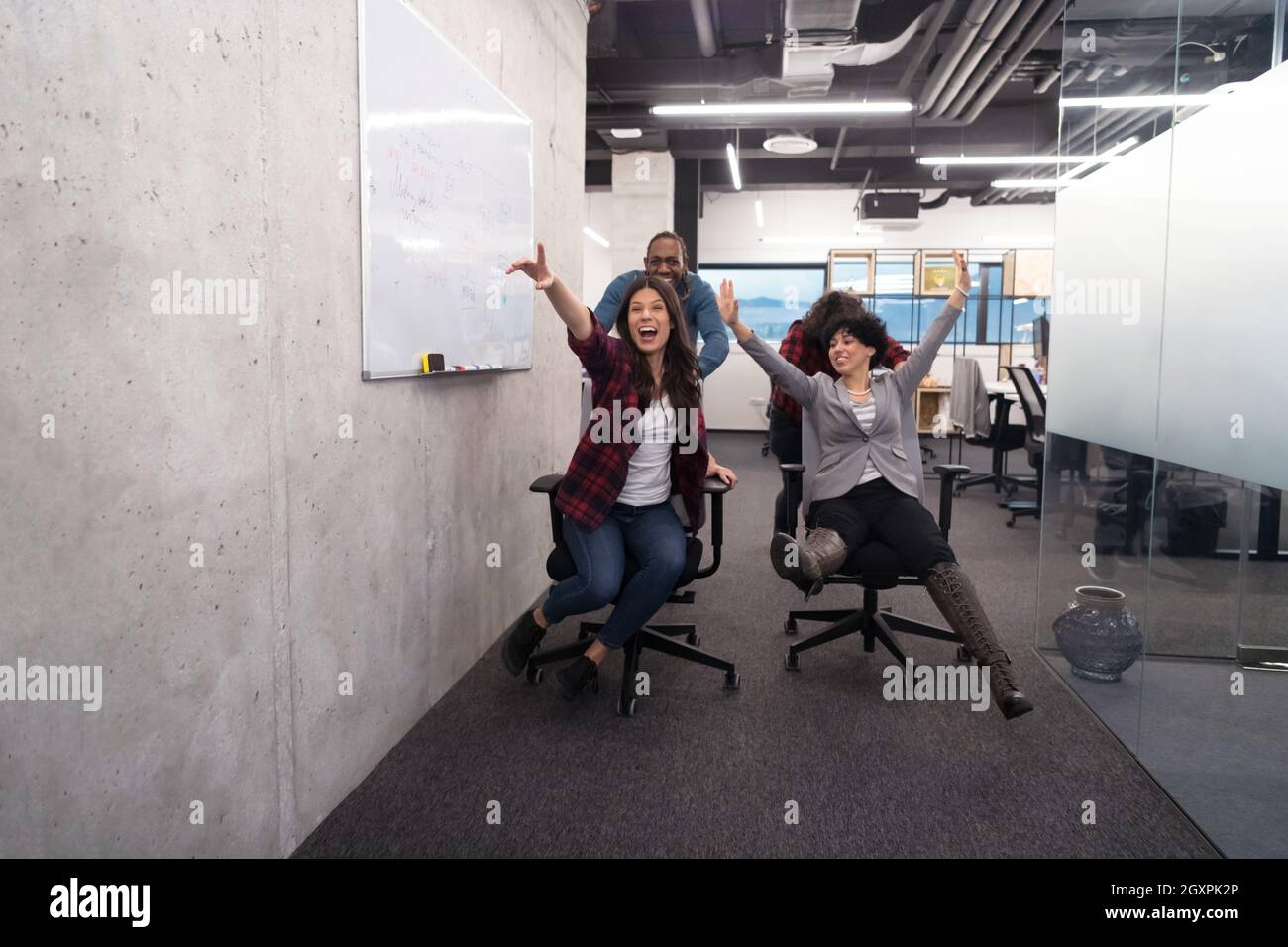 multiethnics startup business team of software developers having fun ...