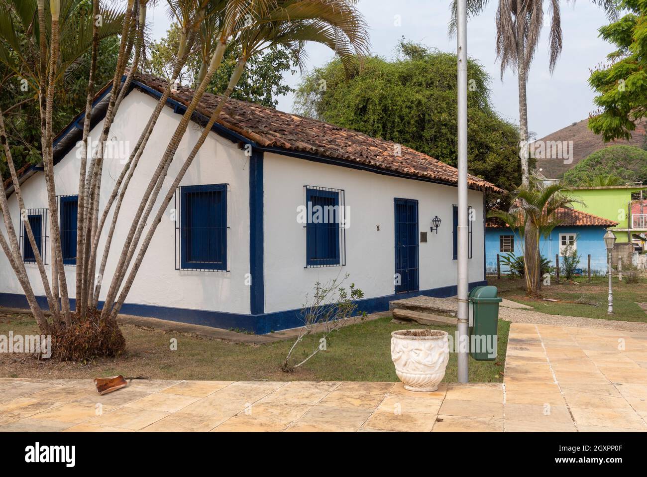 Historic and cultural complex Professor Nelson E. de Aguiar, Sebollas, Paraiba do Sul, Brazil, featuring the museum, which is the house Tiradentes use Stock Photo