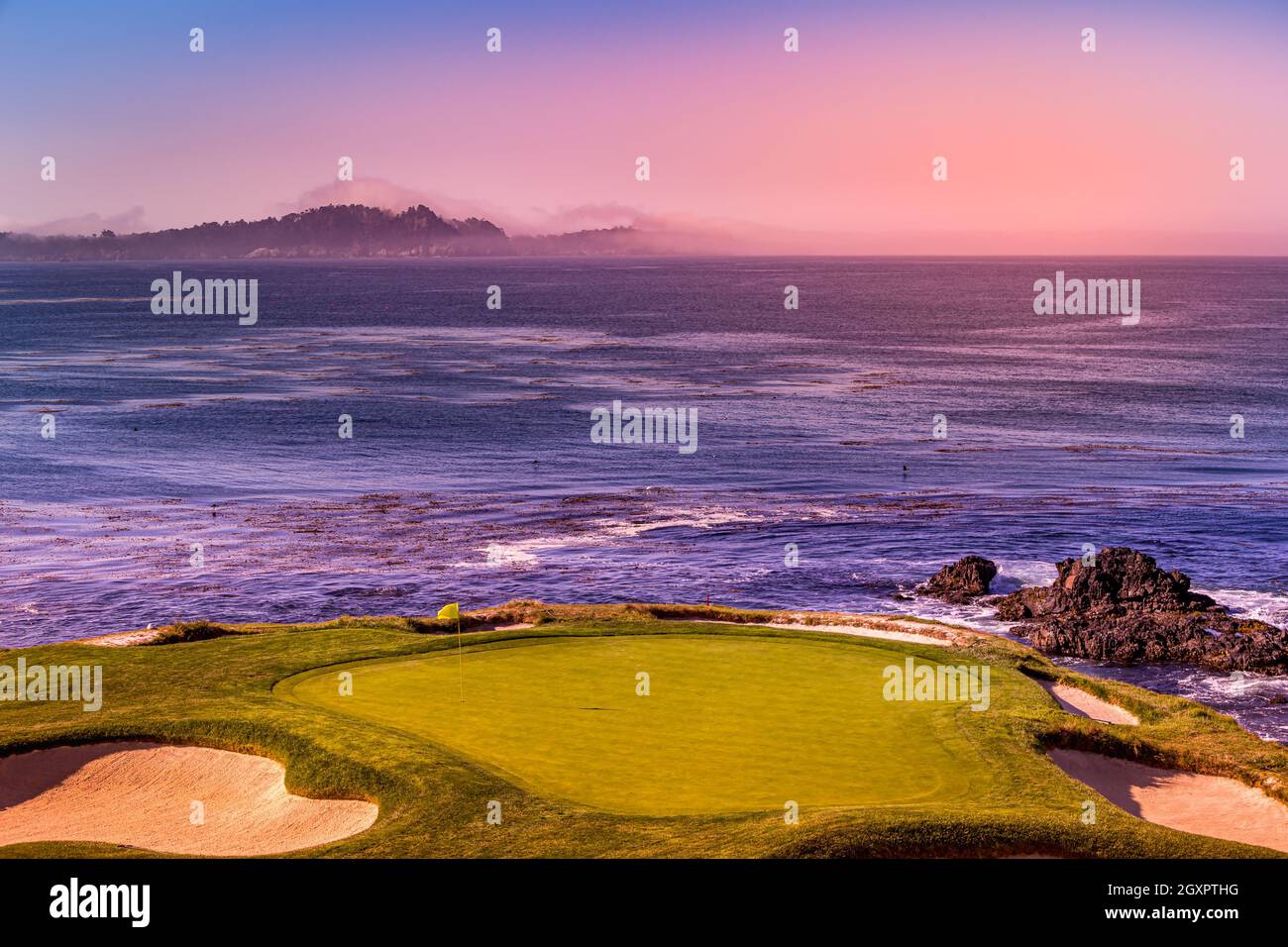Pebble Beach golf course, Monterey, California, usa Stock Photo Alamy