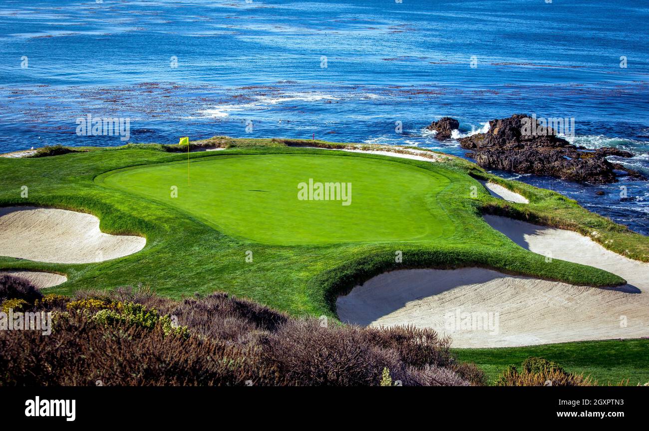 Pebble Beach golf course, Monterey, California, usa Stock Photo Alamy