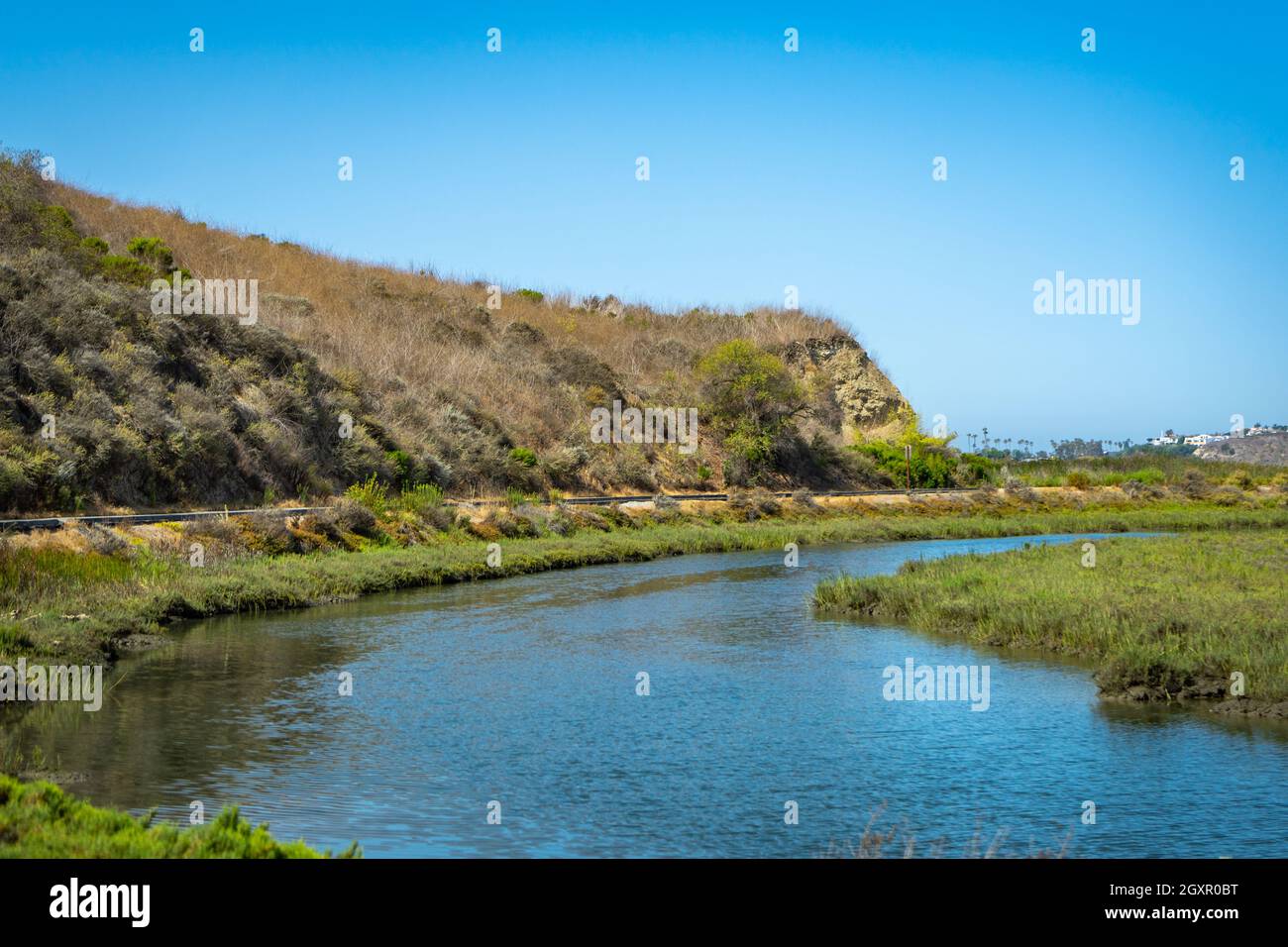 View of Upper Newport Bay wetland in Newport Beach, California Stock Photo