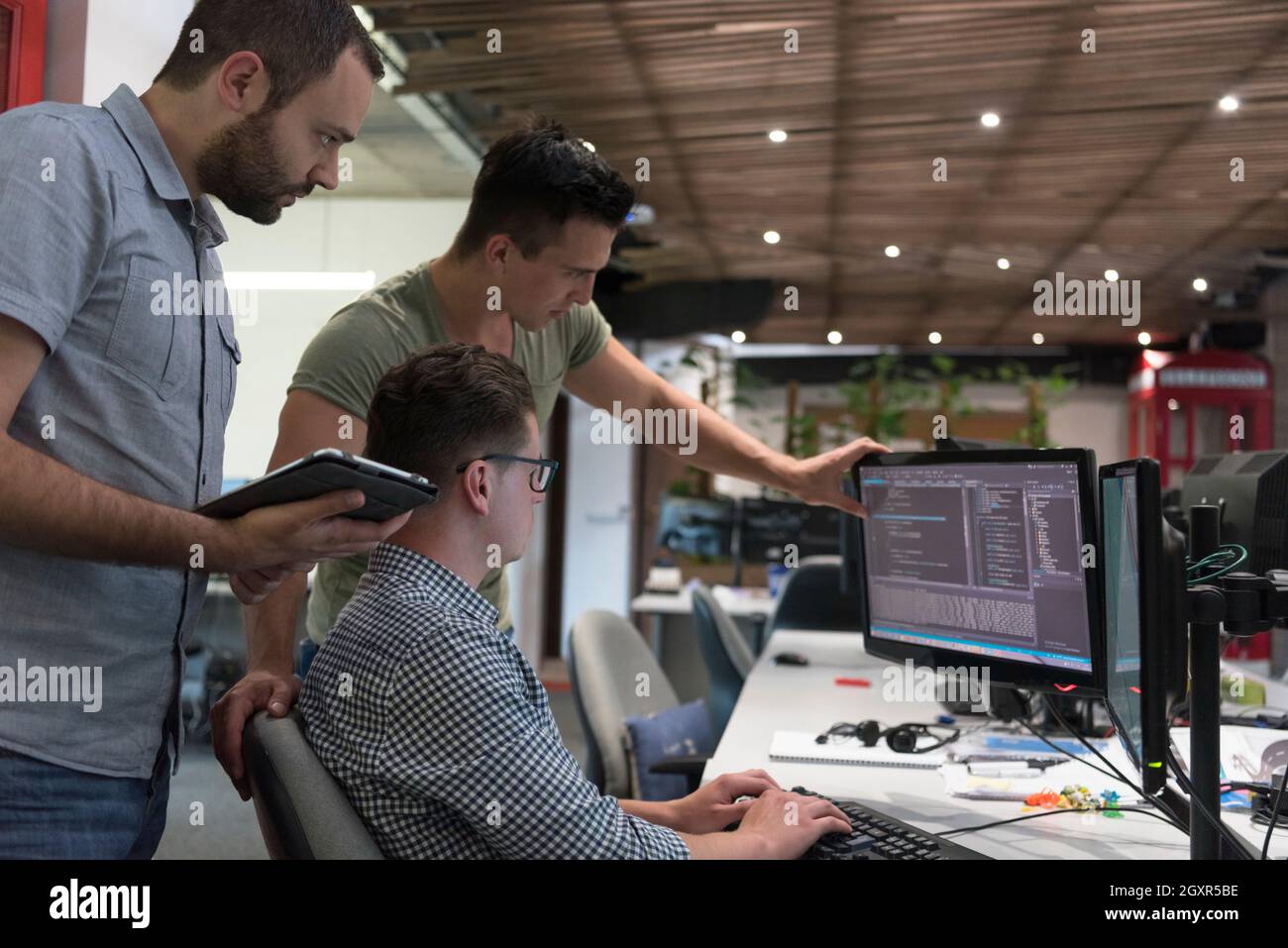 startup business people group working as team to find solution to ...