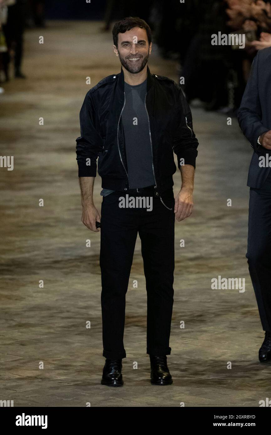 Designer Nicolas Ghesquiere walks the runway during the Louis Vuitton show  as part of the Paris Fashion Week Stock Photo - Alamy