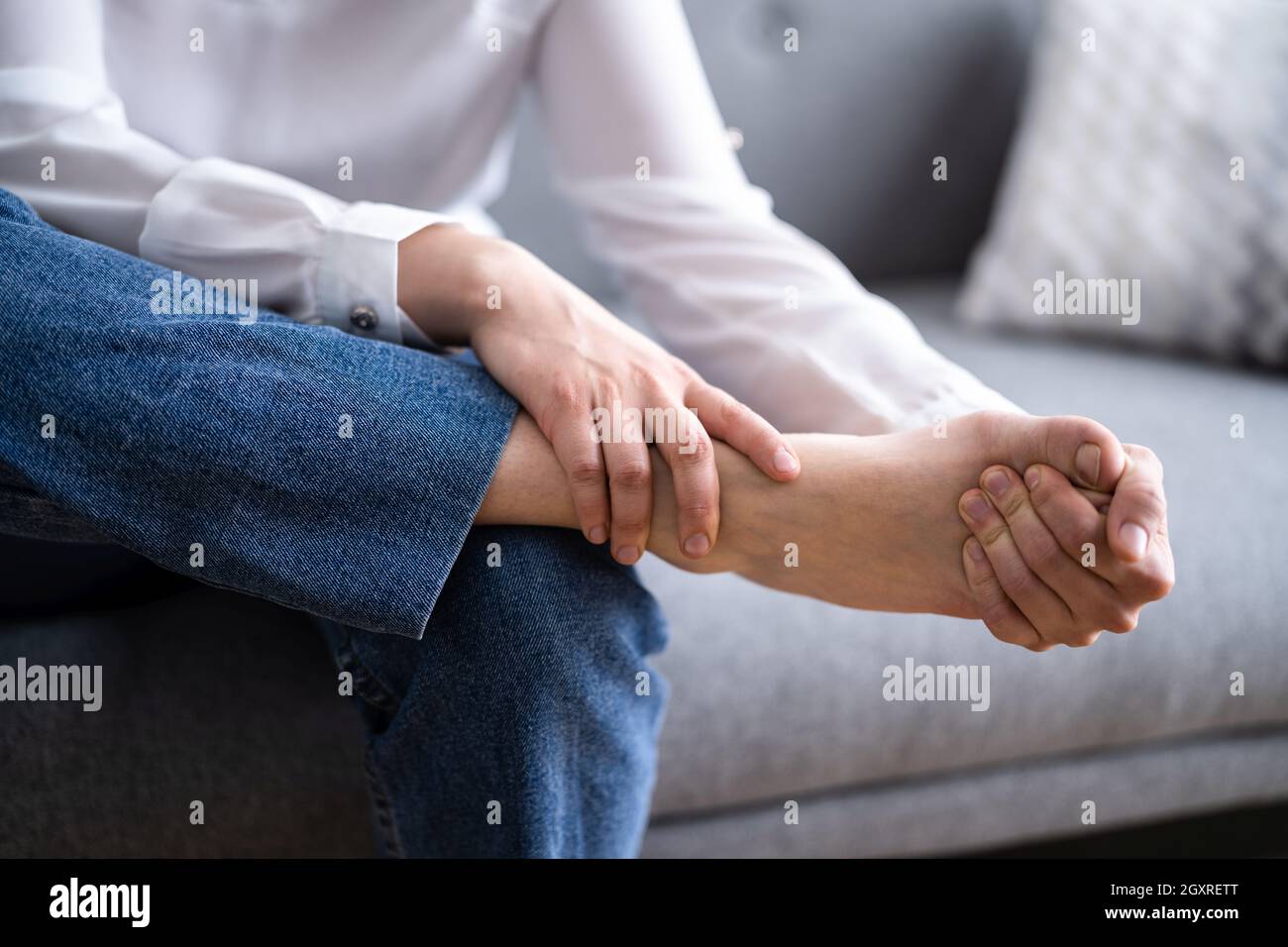 Woman Feet Callus And Injured Foot. Hurt Heel Stock Photo Alamy
