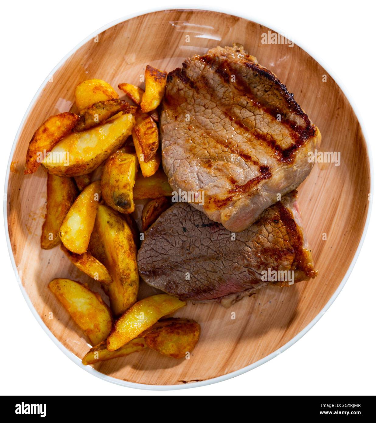 Traditional spanish grilled beef with potato Stock Photo Alamy