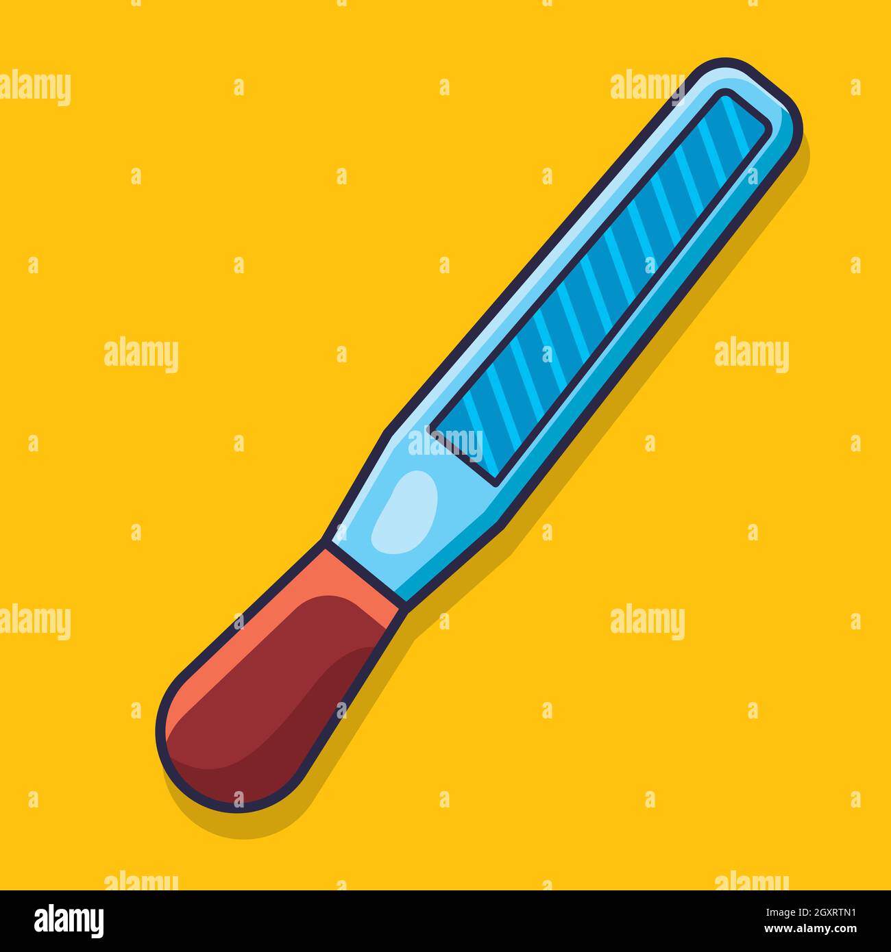 rasp tool isolated cartoon vector illustration in flat style Stock