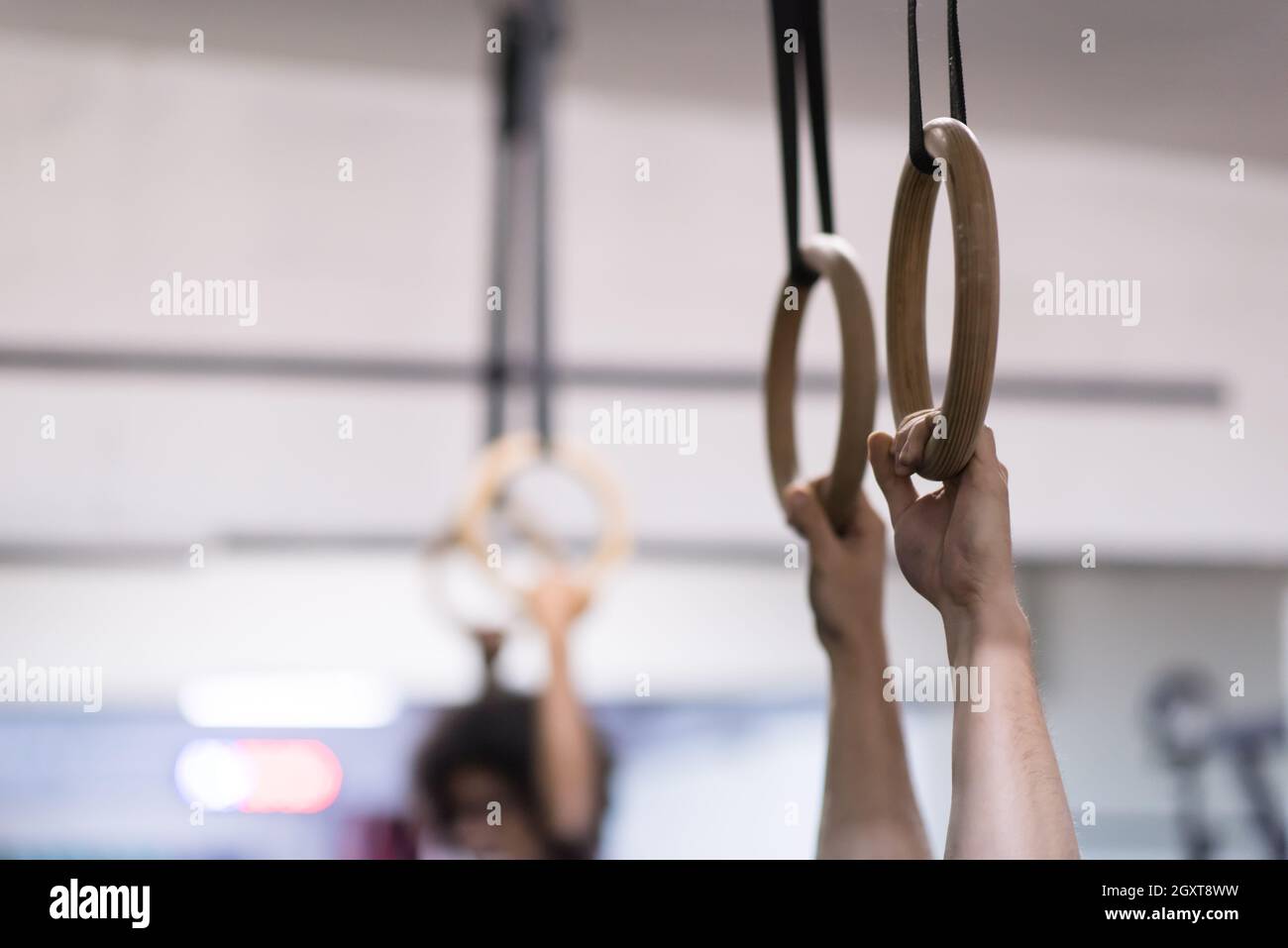 Hands on gymnastics rings hi-res stock photography and images - Alamy