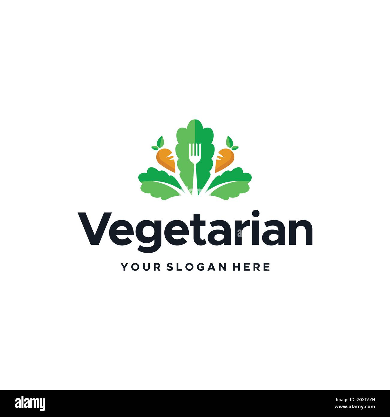 modern Healthy Food fork vegetable Logo design Stock Vector Image & Art ...