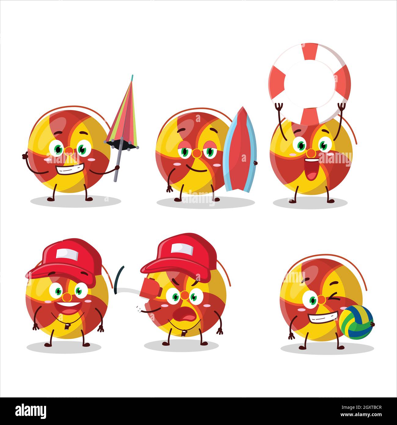 Happy Face ground spinners fireworks cartoon character playing on a