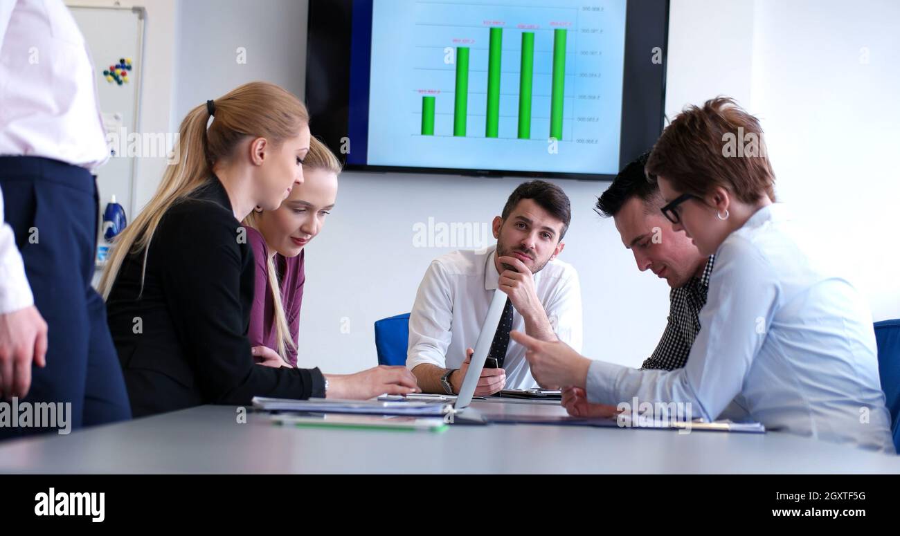 Business Partners Meeting In Modern Office Stock Photo - Alamy