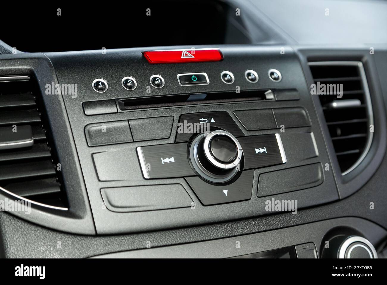 Car audio system concept. Music player in car Stock Photo Alamy