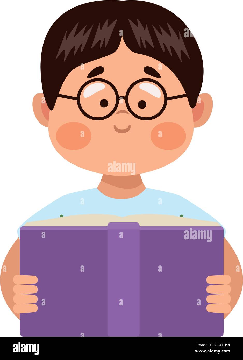 genius student boy reading Stock Vector Image & Art - Alamy
