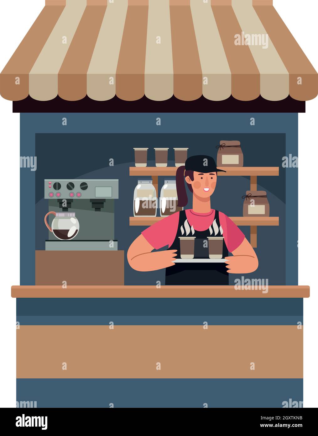 coffee shop in kiosk Stock Vector Image & Art Alamy
