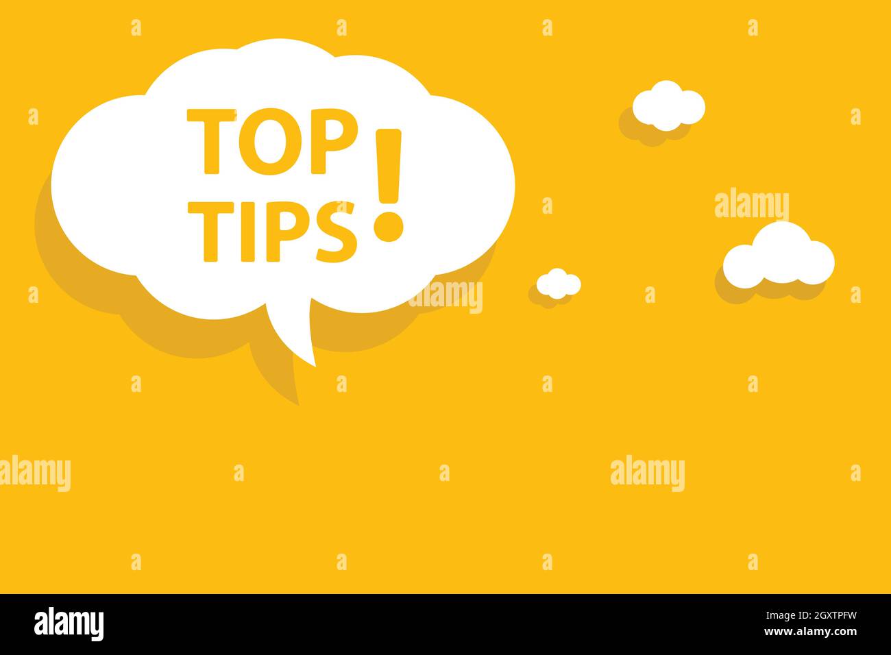 Top tips speech bubble banner vector with copy space for business ...