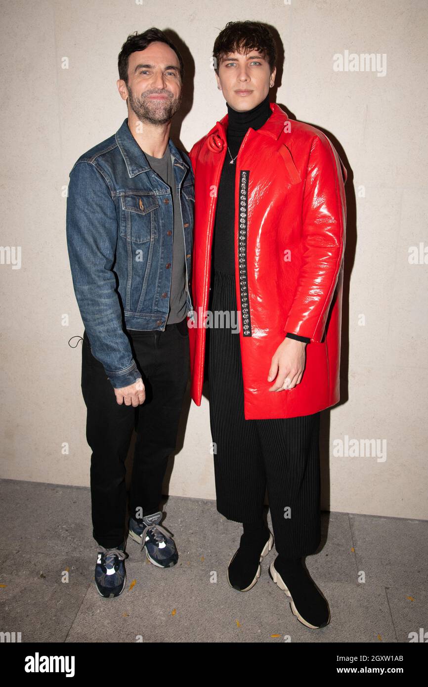 Paris, France. October 05, 2021, Designer Nicolas Ghesquiere and Cody Fern  attend the Louis Vuitton Cocktail Womenswear Spring/Summer 2022 as part of  Paris Fashion Week on October 05, 2021 in Paris, France.