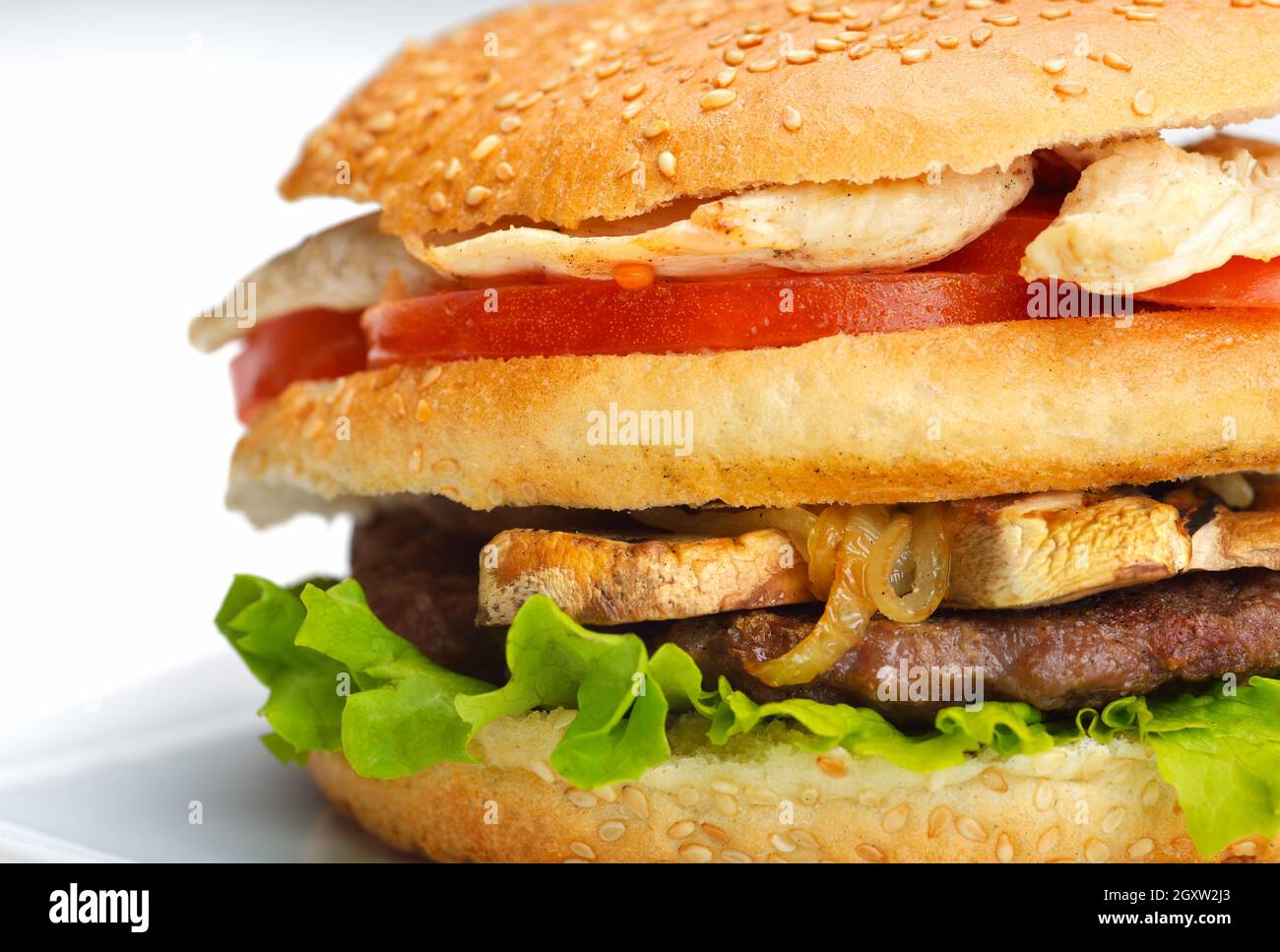 Still Life With Fast Food Hamburger Menu French Fries Soft Drink And