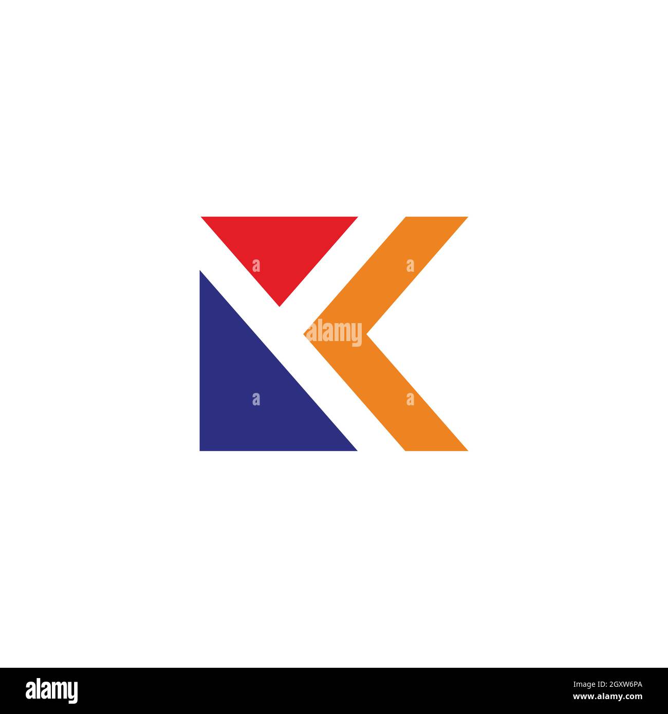 letter yk simple geometric square colorful logo vector Stock Vector ...