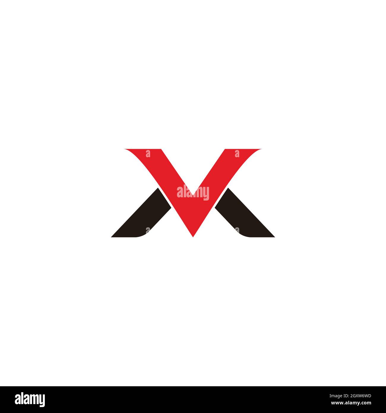 letter vk simple colorful geometric logo vector Stock Vector