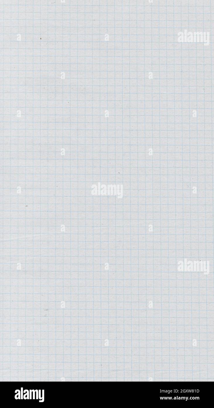 Checkered paper texture. Checked paper. Blank page. Sheet of white