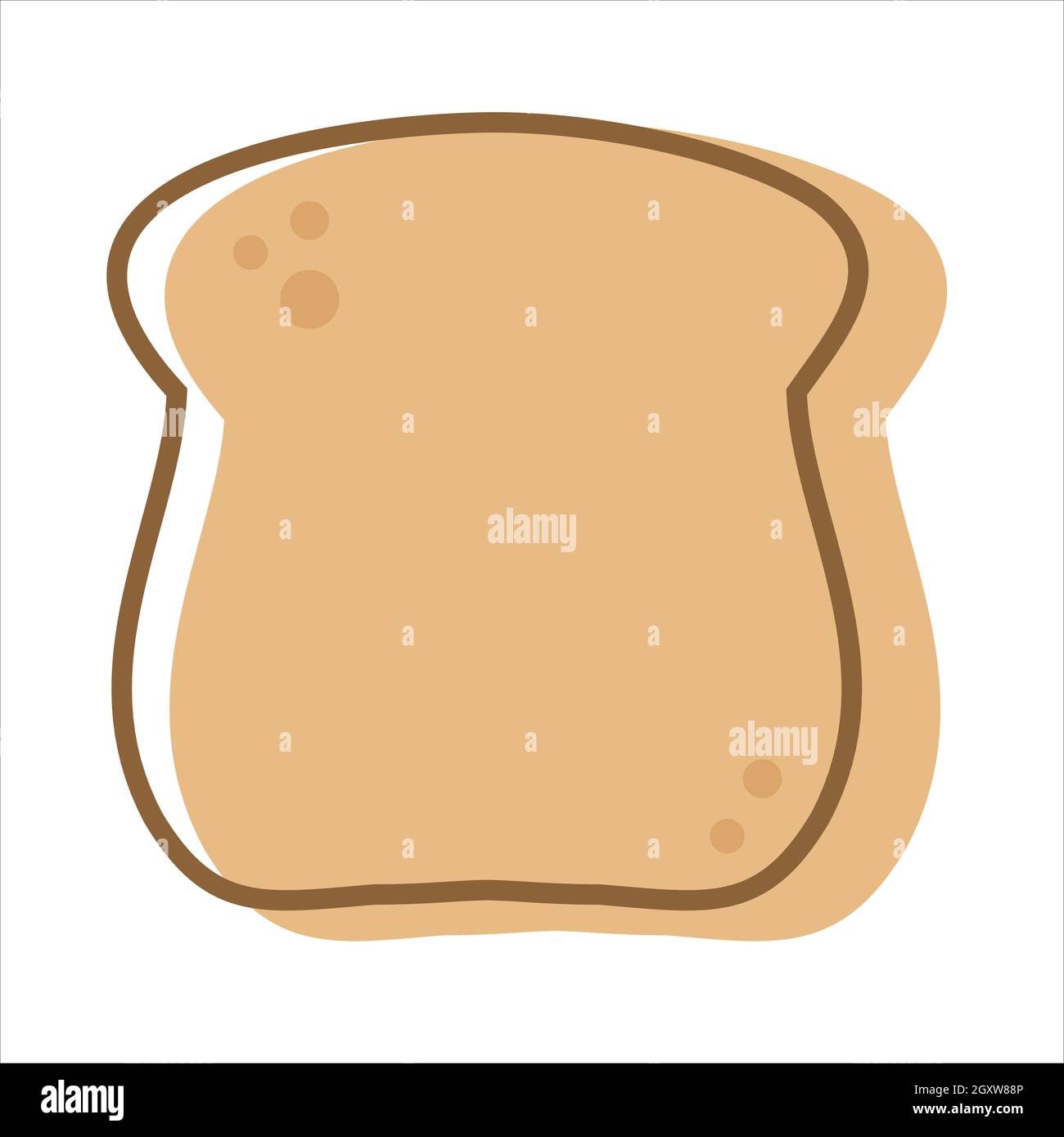 Toast slice vector illustration on a white background. Stock Vector