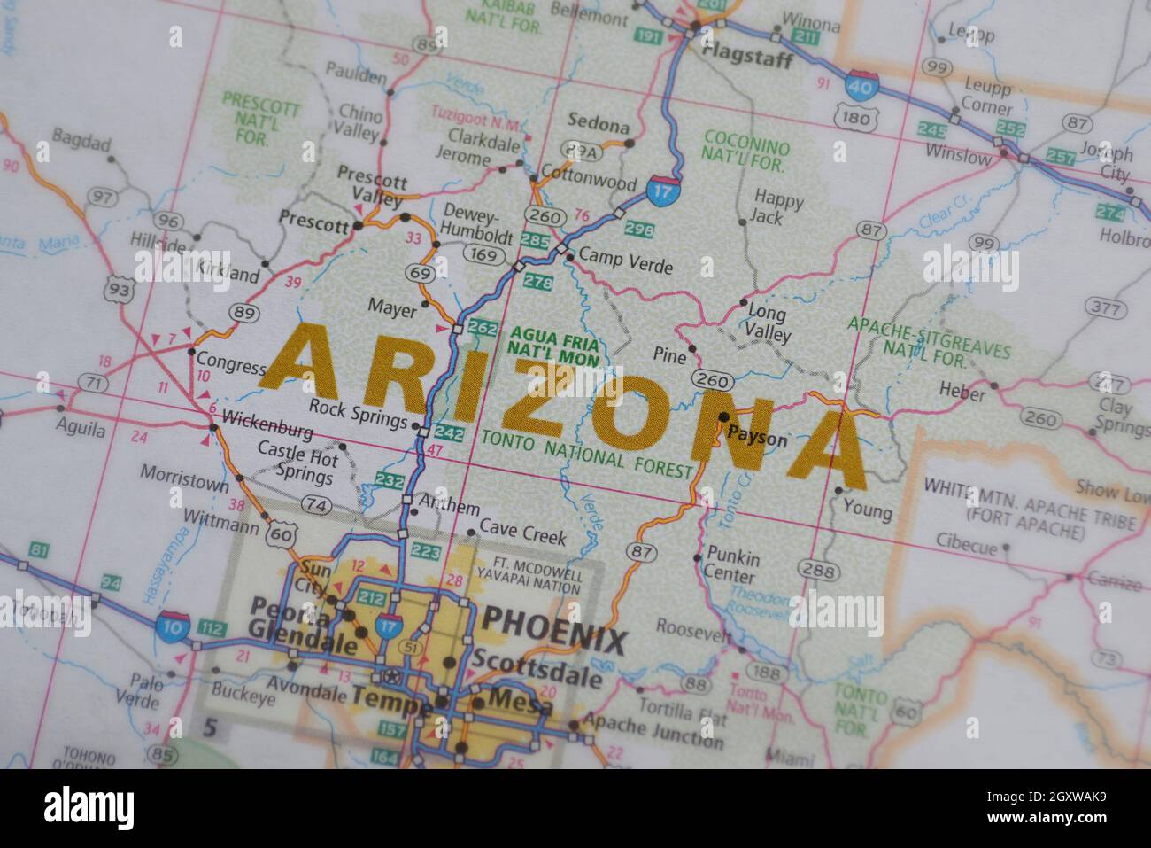 Asu Photography Major Map Map Of Arizona State High Resolution Stock Photography And Images - Alamy