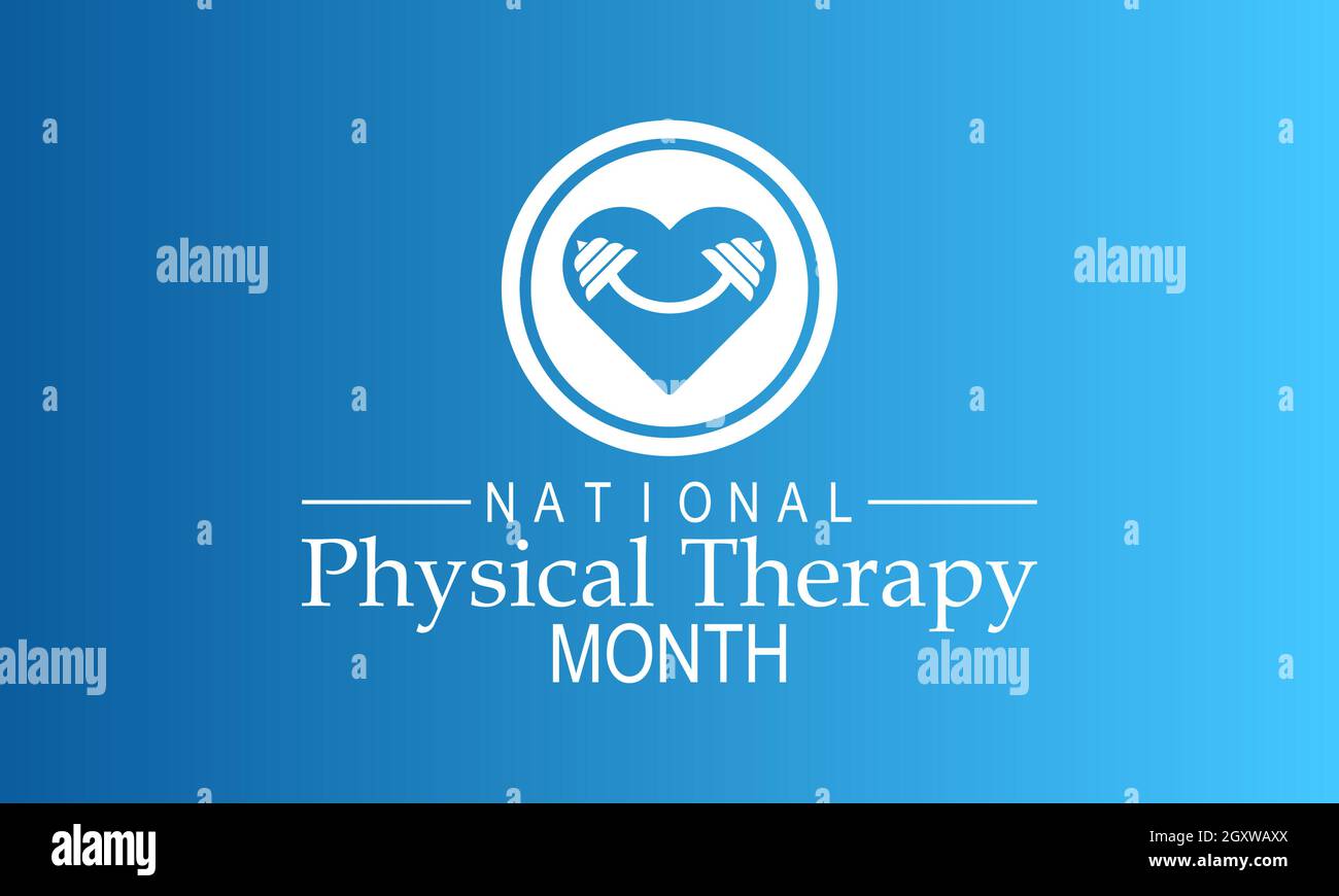 National physical therapy month banner design with white background