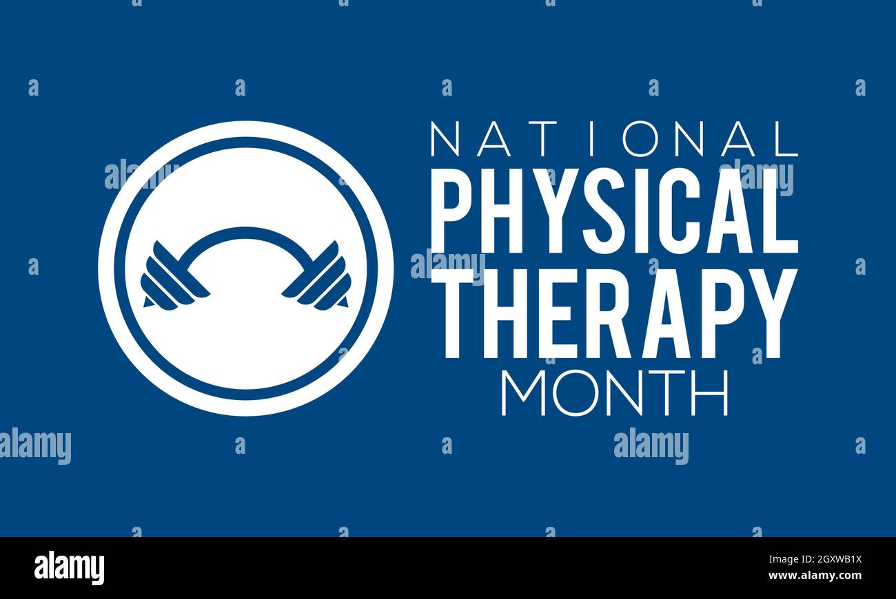 National physical therapy month banner design with white background