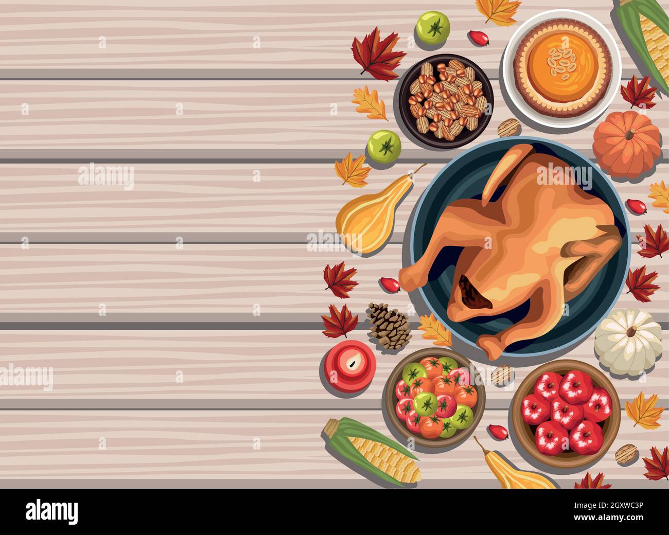 Thanksgiving ingredients Stock Vector Images - Alamy