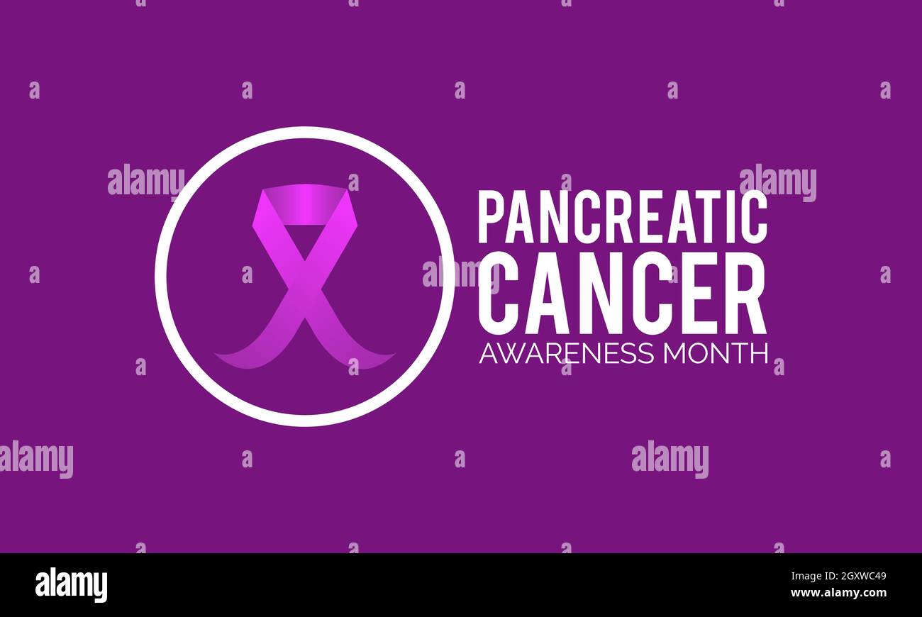 World pancreatic cancer awareness month banner design in white ...
