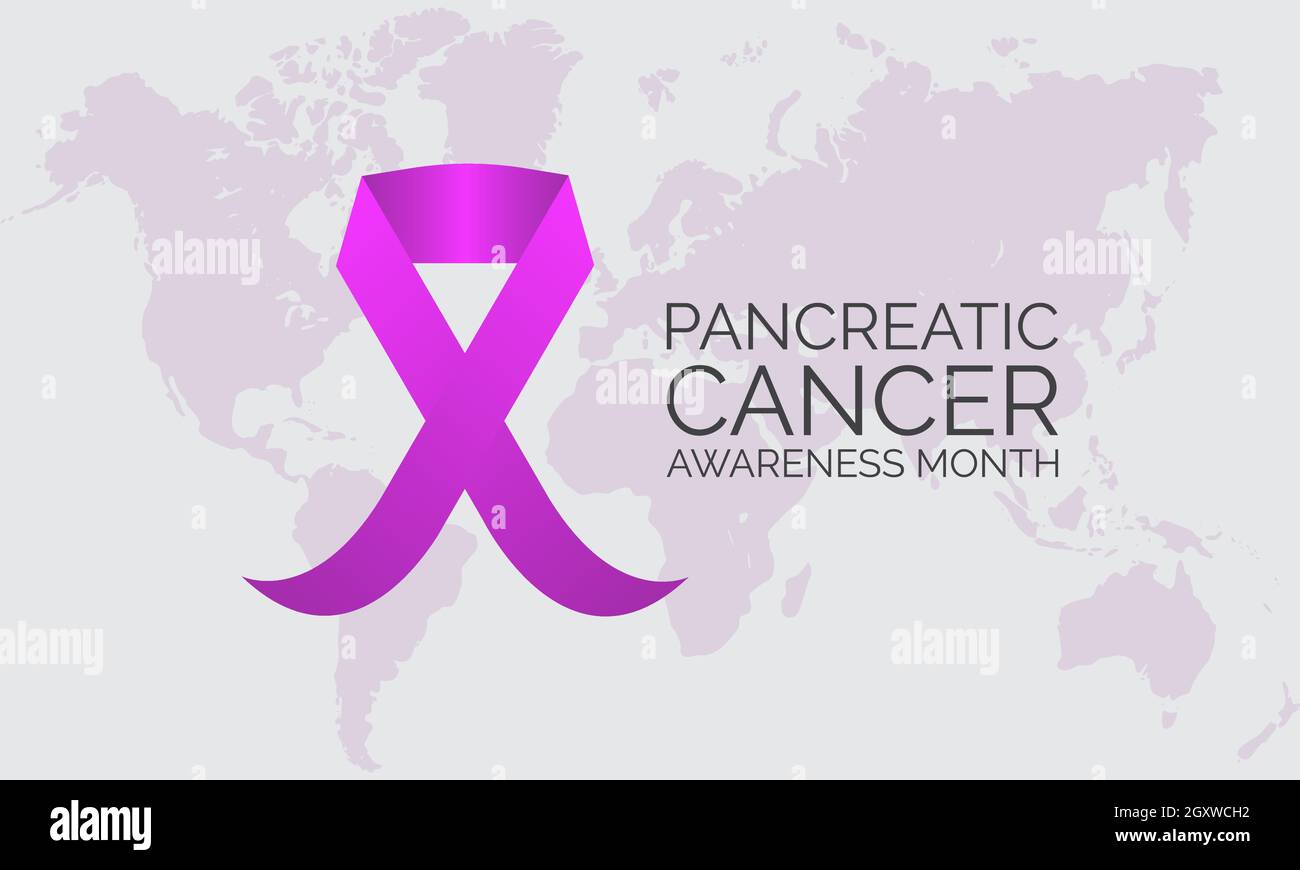 World pancreatic cancer awareness month banner design in white ...